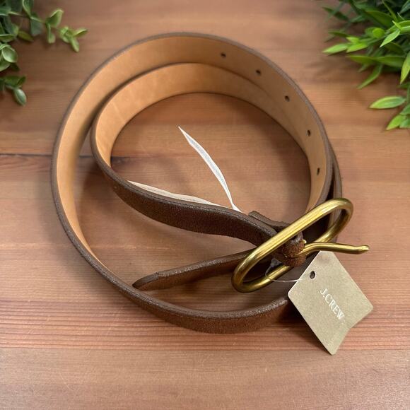 J Crew Women's Dark Chocolate Suede Belt Size S - Picture 2 of 5